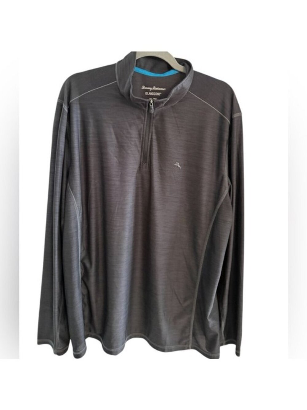 Tommy Bahama IslandZone Pullover Size XL Gray 1/4 Zip Performance Golf Athletic